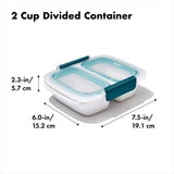 OXO Good Grips 2 cups White and Blue Dual Compartment Food Storage 1 pk