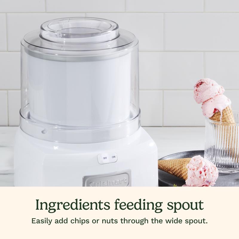Cuisinart White 1.5 qt Frozen Dessert Maker 11.25 in. H X 9 in. W X 9.5 in. L