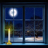 Magic Seasons White NA Scent Plastic Window Candle Flameless Flickering Candle