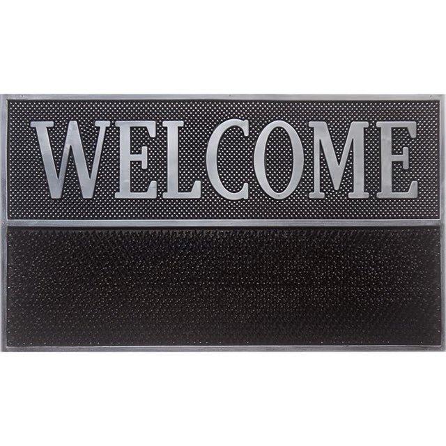 Direct Home Textiles Goup 18 each W X 30 each L Black/Gray Rubber Door Mat