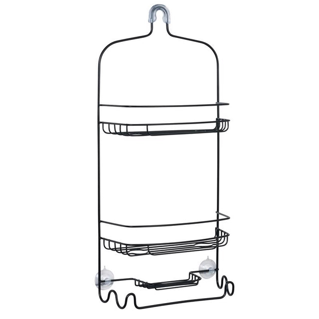 Zenna Home 24 in. H X 11 in. W X 4.7 in. L Matte Black Shower Caddy