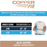 Copper Fit Back Pro Black Power X Straps Technology Compression Back Support Belt 1 pk 1 pk