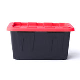 Teeny Tough Box Black/Red Storage Tote Stackable