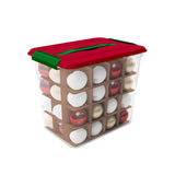 Curver Holiday 26 qt Clear/Red Latching Storage Box