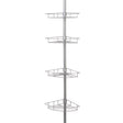 Zenna Home 97 in. H X 11.5 in. W X 8 in. L 4-Shelf Corner Shower Caddy