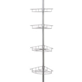 Zenna Home 97 in. H X 11.5 in. W X 8 in. L 4-Shelf Corner Shower Caddy