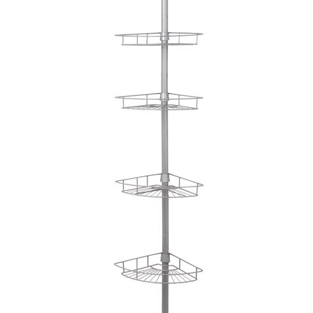 Zenna Home 97 in. H X 11.5 in. W X 8 in. L 4-Shelf Corner Shower Caddy