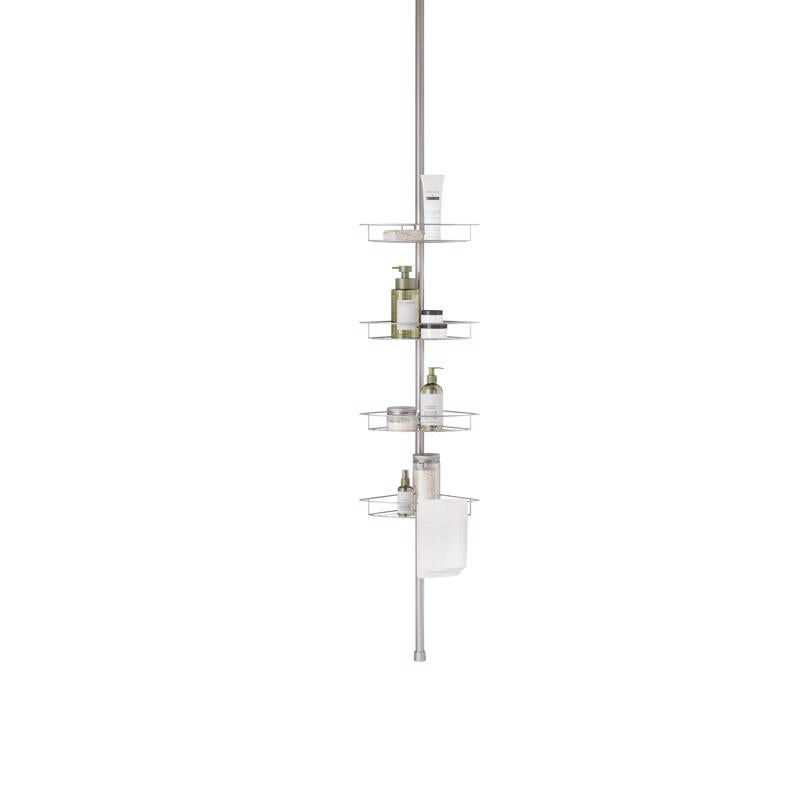 Zenna Home 97 in. H X 11.5 in. W X 8 in. L 4-Shelf Corner Shower Caddy