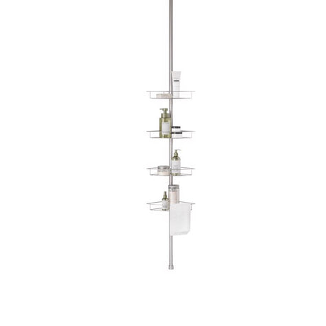 Zenna Home 97 in. H X 11.5 in. W X 8 in. L 4-Shelf Corner Shower Caddy