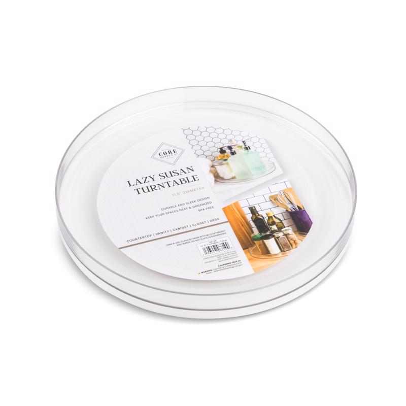 Core Home Clear Plastic Kitchen Turntable 11.5 in. D 1 ct