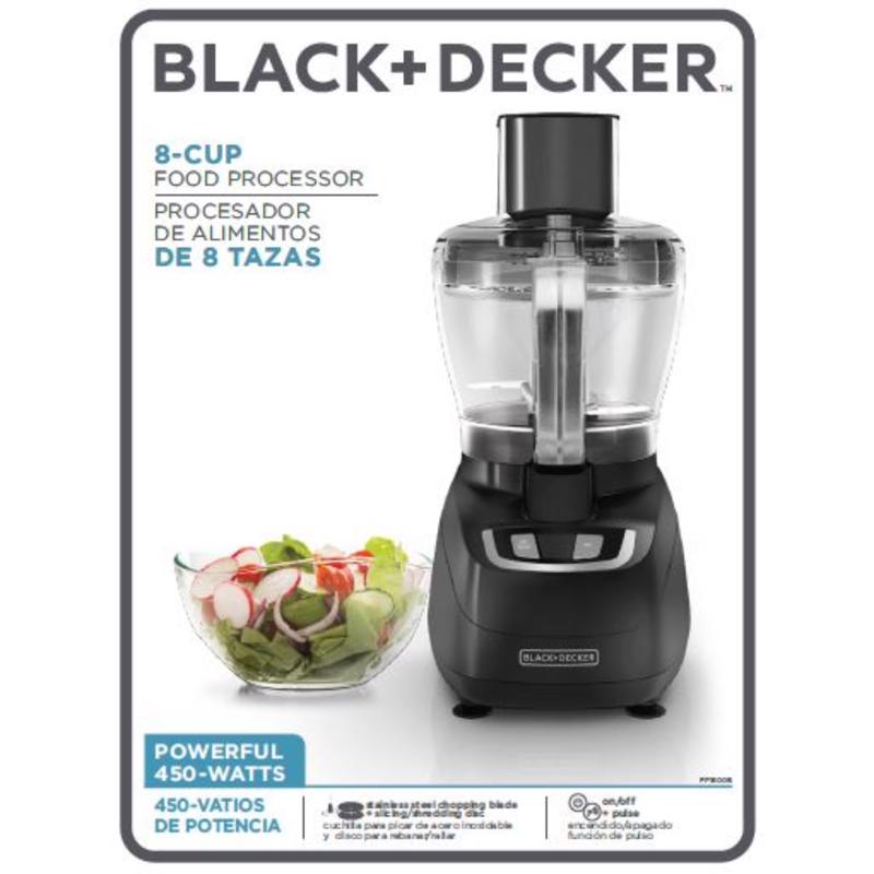 Black+Decker 8 cups Food Processor 450 W