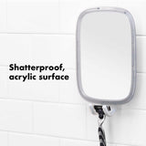 OXO Good Grips 13 in. H X 7 in. W Portable Shower Mirror Silver