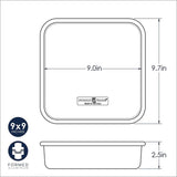 Nordic Ware 10 in. W X 10 in. L Square Cake Pan Silver