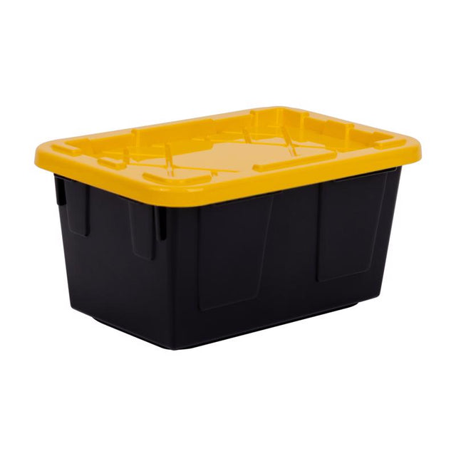 Greenmade Mini 27 gal Black/Yellow Storage Tote Stackable