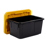 Greenmade Mini 27 gal Black/Yellow Storage Tote Stackable