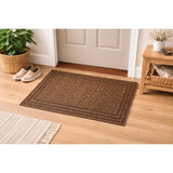 GrassWorx 20 in. W X 36 in. L Tan Double Border Astroturf Door Mat