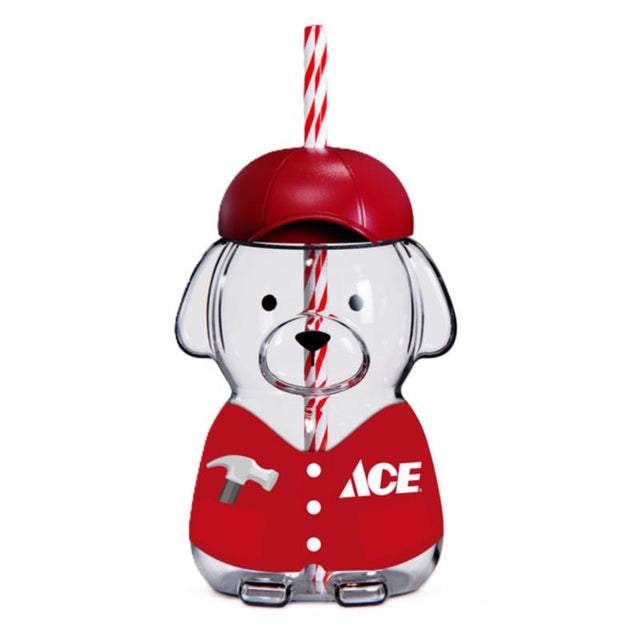Core Home 20 oz Clear Dog Tumbler with Straw Lid
