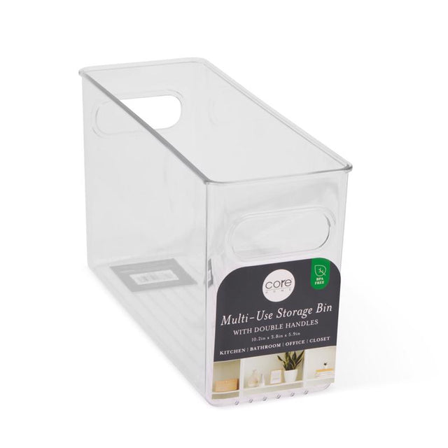 Core Home 6 in. H X 4 in. W X 10 in. D Storage Box Clear