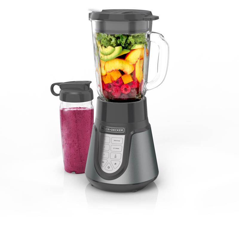 Black+Decker Gray Stainless Steel Blender 6 cups 3 speed