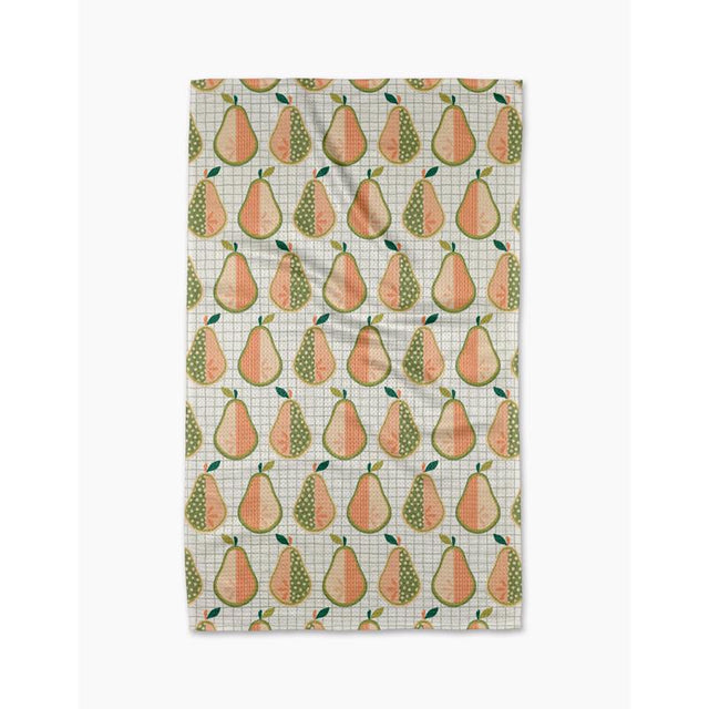 Geometry Multicolor Polyester Mod Pears Kitchen Towel 1 pk