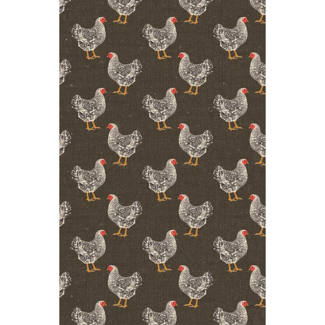Geometry Multicolor Polyester Hen House Kitchen Towel 1 pk
