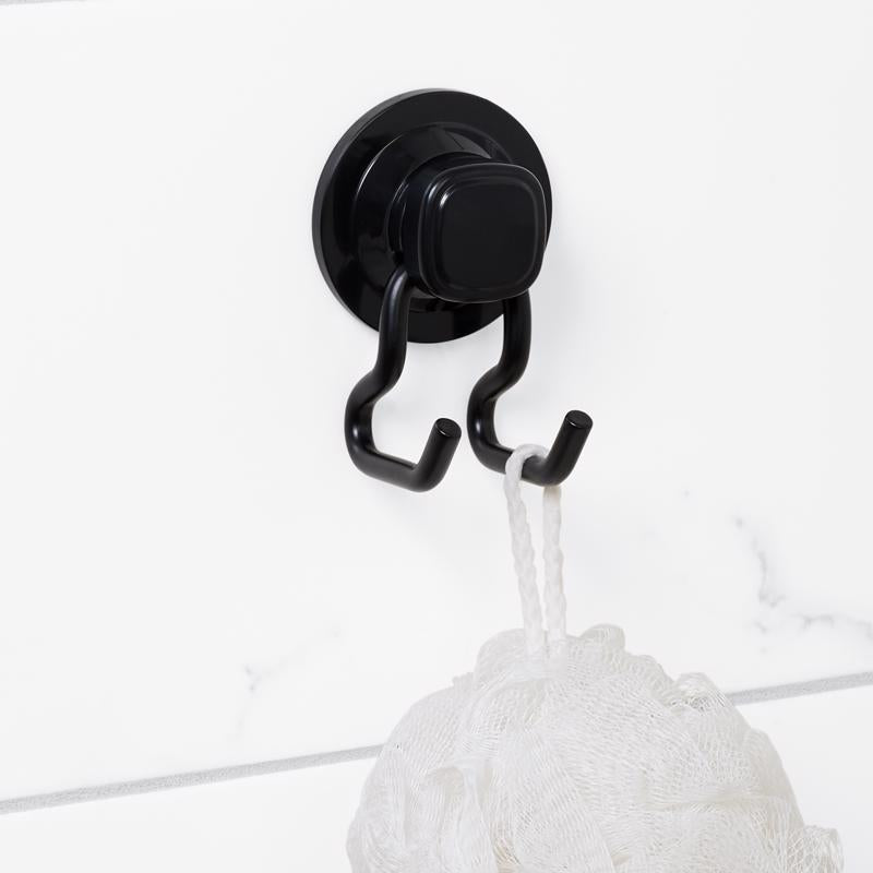 Zenna Home Matte Black Double Suction Hook