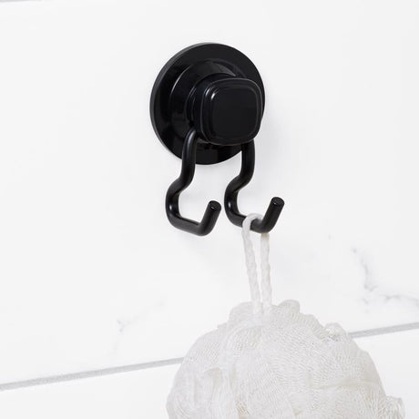 Zenna Home Matte Black Double Suction Hook