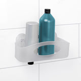 Zenna Home 4 in. H X 11 in. W X 5 in. L Frosted Suction Basket