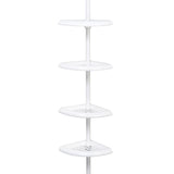 Zenna Home 97 in. H X 10.6 in. W X 7.2 in. L 4-Shelf Corner Shower Caddy