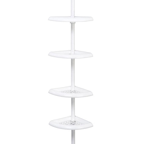 Zenna Home 97 in. H X 10.6 in. W X 7.2 in. L 4-Shelf Corner Shower Caddy