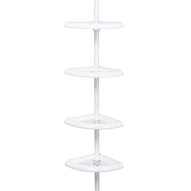 Zenna Home 97 in. H X 10.6 in. W X 7.2 in. L 4-Shelf Corner Shower Caddy