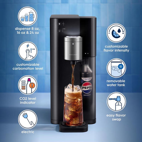 SodaStream Fountain Black 1 L Sparkling Water Maker Kit 1 pk