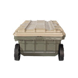 RealTree 25 gal Green Storage Tote w/Wheels 14.2 in. H X 37.5 in. W X 23.1 in. D Stackable