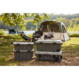 RealTree 25 gal Green Storage Tote w/Wheels 14.2 in. H X 37.5 in. W X 23.1 in. D Stackable