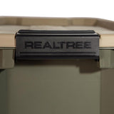 RealTree Weathermax Heavy Duty 18 gal Green Storage Tote 11.5 in. H X 31 in. W X 24 in. D Stackable