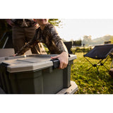 RealTree Weathermax Heavy Duty 18 gal Green Storage Tote 11.5 in. H X 31 in. W X 24 in. D Stackable