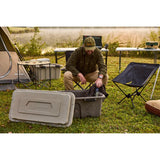 RealTree Weathermax Heavy Duty 18 gal Green Storage Tote 11.5 in. H X 31 in. W X 24 in. D Stackable