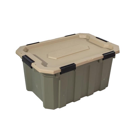 RealTree 24 gal Green Storage Tote 14.7 in. H X 31 in. W X 24 in. D Stackable