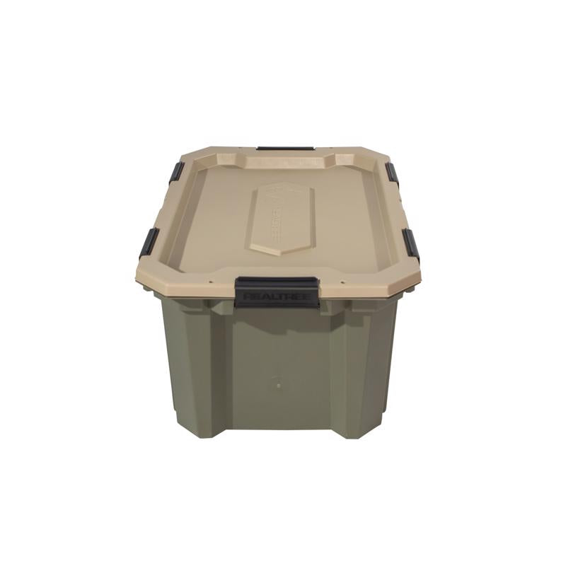 RealTree 24 gal Green Storage Tote 14.7 in. H X 31 in. W X 24 in. D Stackable