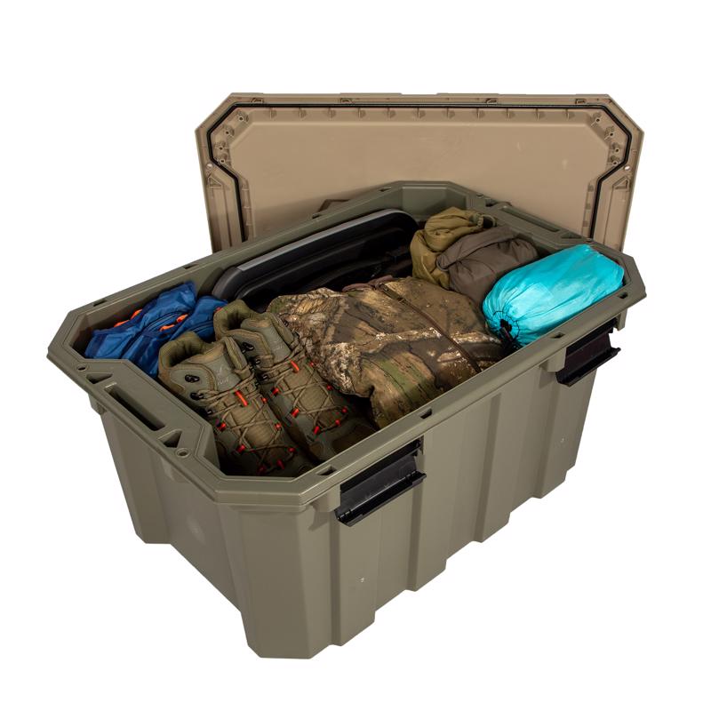 RealTree 24 gal Green Storage Tote 14.7 in. H X 31 in. W X 24 in. D Stackable