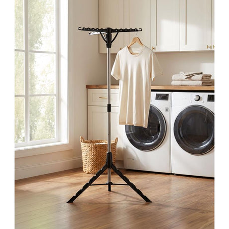 Zenna Home 64 in. H X 27 in. W X 27 in. D Plastic/Steel Collapsible Clothes Drying Rack