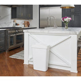 Rubbermaid 12.2 gal White Resin Trash Can