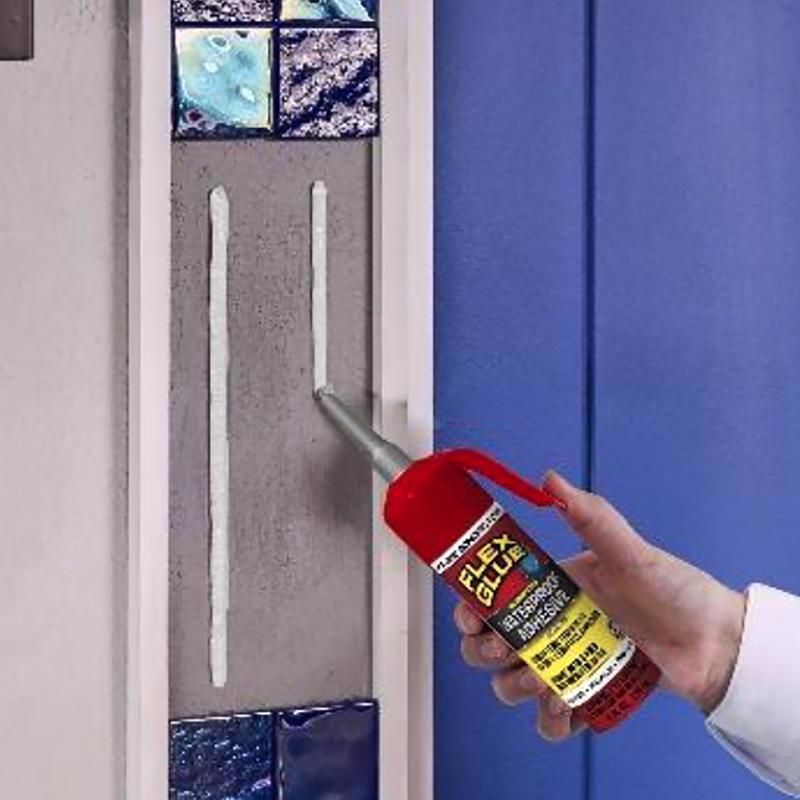 Flex Seal Family of Products Flex Glue Trigger-Flow Nozzle Super Strength Rubber White Adhesive 4 fl