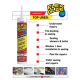 Flex Seal Family of Products Flex Glue Trigger-Flow Nozzle Super Strength Rubber White Adhesive 4 fl