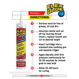 Flex Seal Family of Products Flex Glue Trigger-Flow Nozzle Super Strength Rubber White Adhesive 4 fl