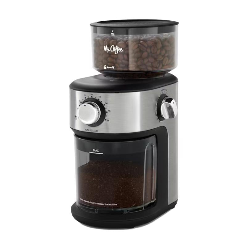 Mr. Coffee Matte Black Plastic/Steel 18 cups Coffee Grinder