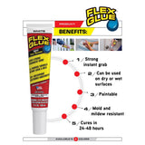 Flex Seal Family of Products Flex Glue Easy Squeeze Super Strength Rubber White Adhesive 4 fl. oz.