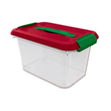 Curver Holiday Clear Latch Storage Box 6.9 in. H X 7.5 in. W X 11.6 in. D Stackable
