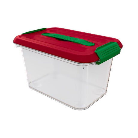 Curver Holiday Clear Latch Storage Box 6.9 in. H X 7.5 in. W X 11.6 in. D Stackable