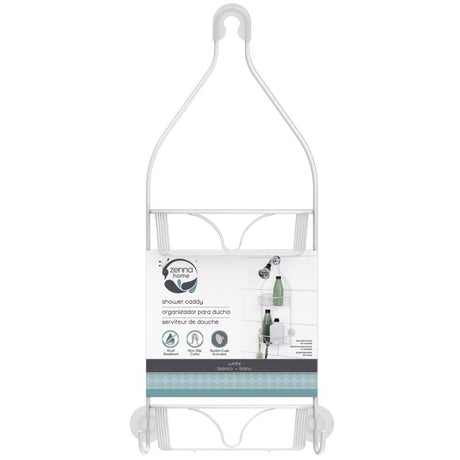 Zenna Home 21 in. H X 8.8 in. W X 4 in. L White Shower Caddy